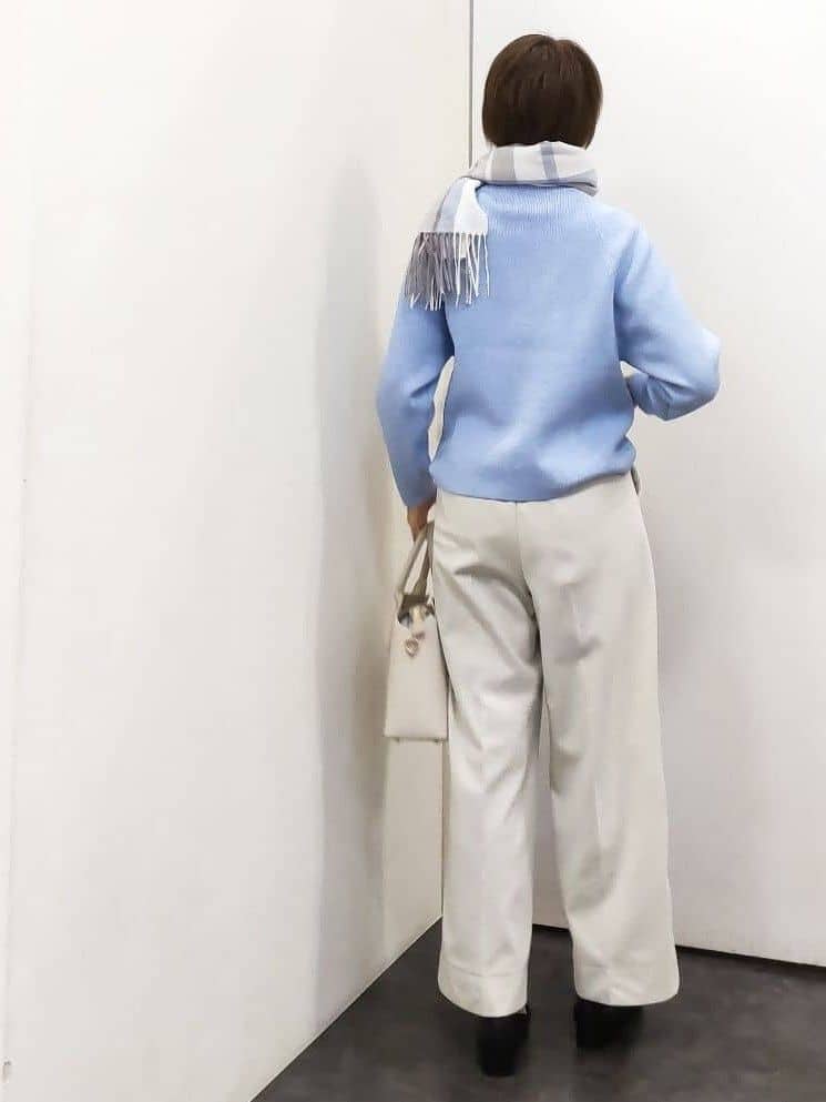 やまちゃんさんの「grove｜【洗える/あったか】美シルエットなマリンワイドパンツ」を使ったコーディネート