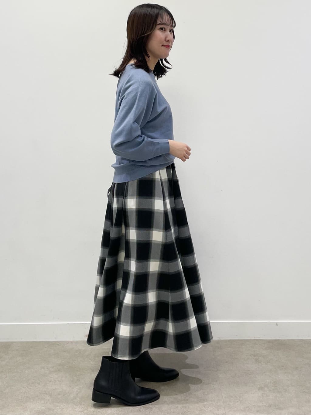 yukariさんの「Dessin｜【洗える】ウールブレンド後ろボタンニット」を使ったコーディネート