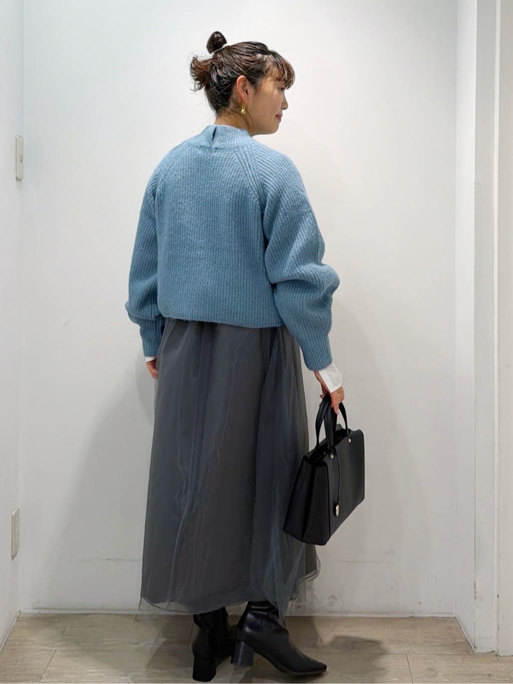 sumicaさんの「OPAQUE.CLIP｜MIXミドルゲージショートあぜニット【洗濯機OK】」を使ったコーディネート