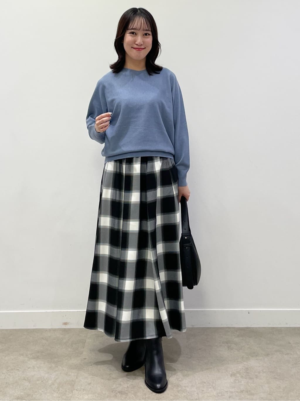 yukariさんの「Dessin｜【洗える】ウールブレンド後ろボタンニット」を使ったコーディネート