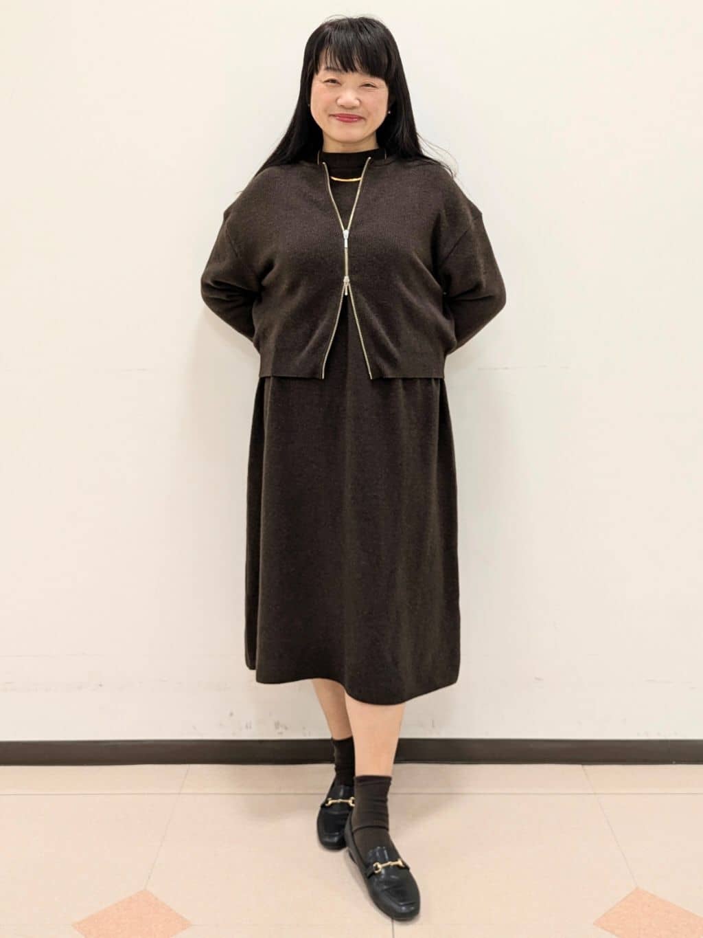 ともさんの「UNTITLED｜【名品／定番人気】ウールチェックストール」を使ったコーディネート