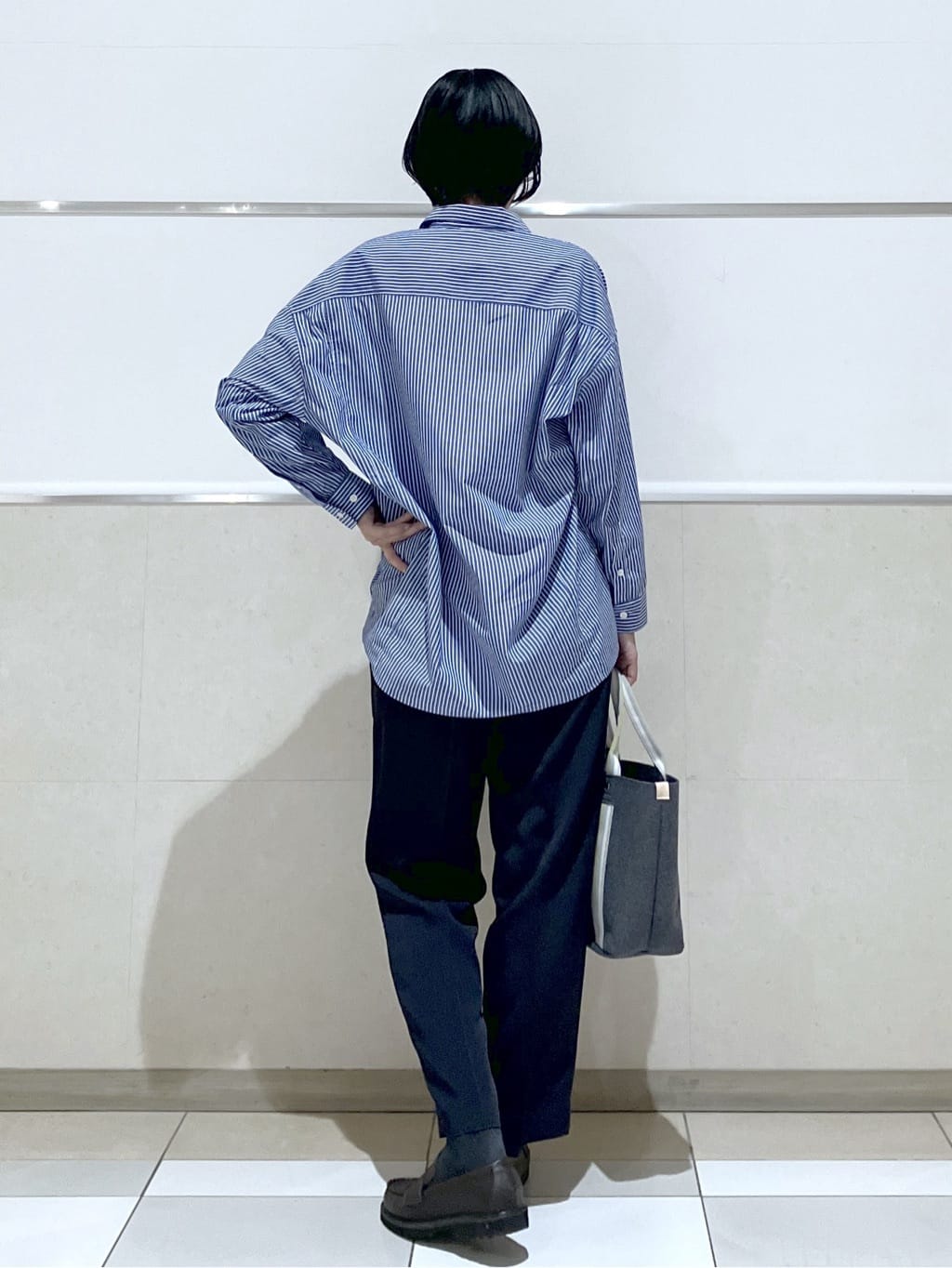 eriko さんの「Dessin｜【洗える】刺繍ロゴ入りオーバーシャツ」を使ったコーディネート