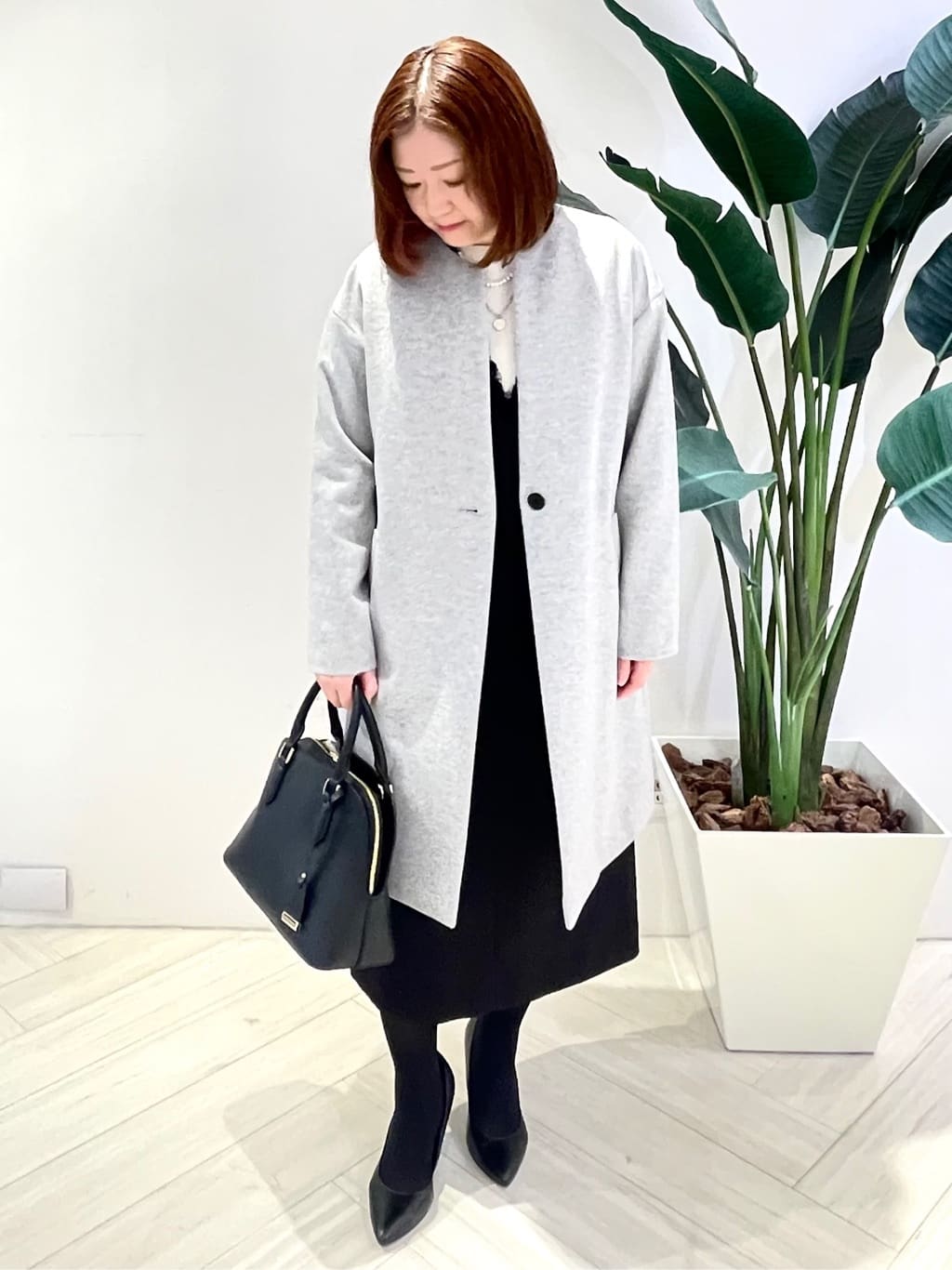 Tomoさんの「UNTITLED｜【洗える/細見え】ツイード ジャンパースカート」を使ったコーディネート