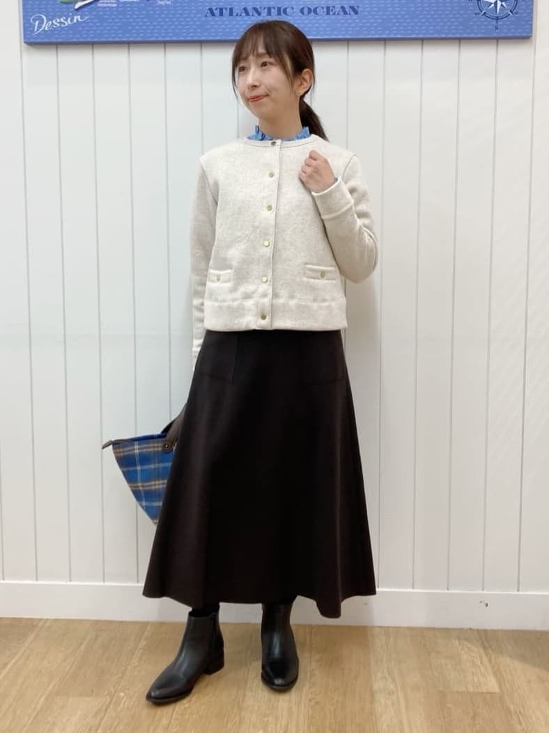 yoshiさんの「Dessin｜【日本製/洗える】吊り裏毛カーディガン」を使ったコーディネート