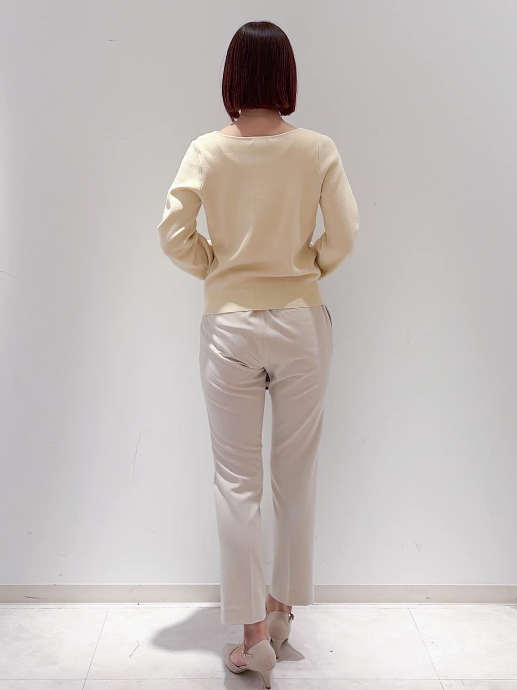 yurinaさんの「index｜ラメスカラップビジューデザインニット【洗濯機OK】《6col／S～LL》」を使ったコーディネート
