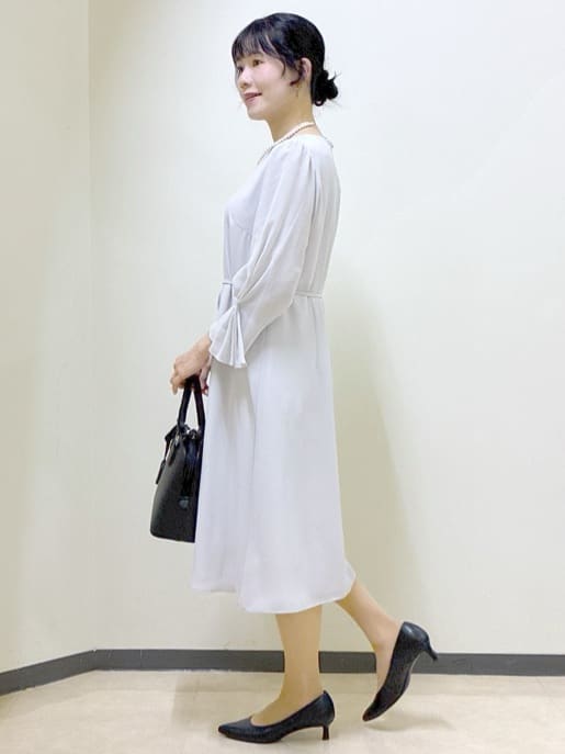  beni_gingerさんの「Reflect｜【SS-4Lサイズ／付属リボン】スリーブデザインジョーゼットワンピース」を使ったコーディネート