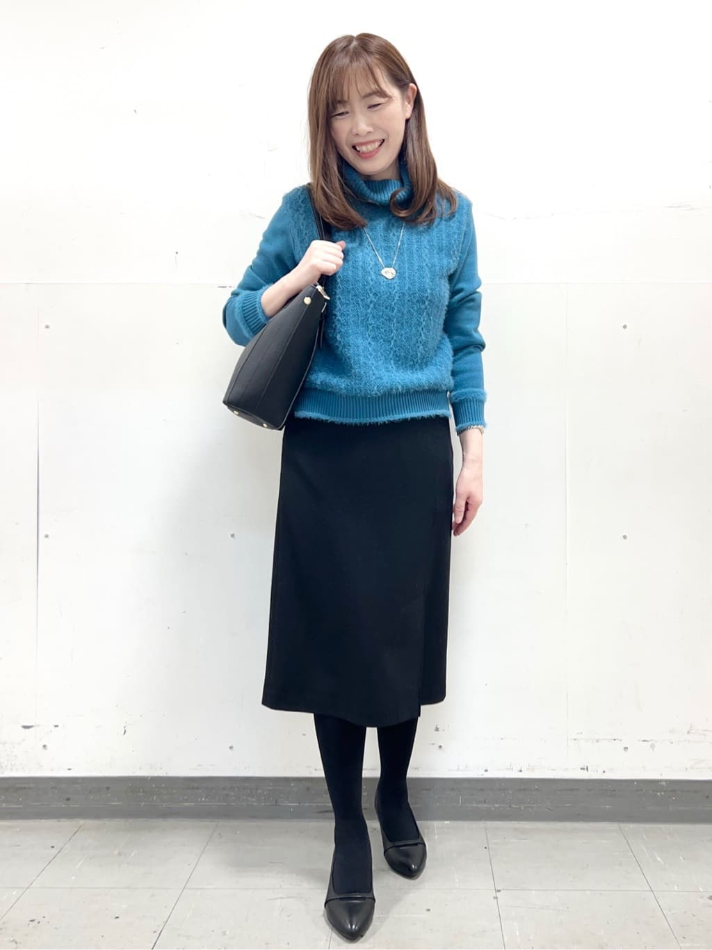 yuさんの「Reflect｜【すっきりシルエット／通勤におすすめ◎】キレイめジャージタイトスカート」を使ったコーディネート