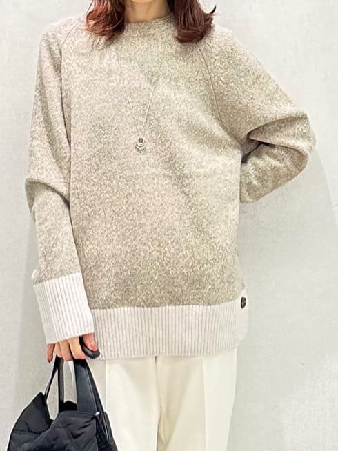 Miwaさんの「UNTITLED｜【重ね着もおすすめ/洗える】ウールカシミヤ クルーネックニット」を使ったコーディネート