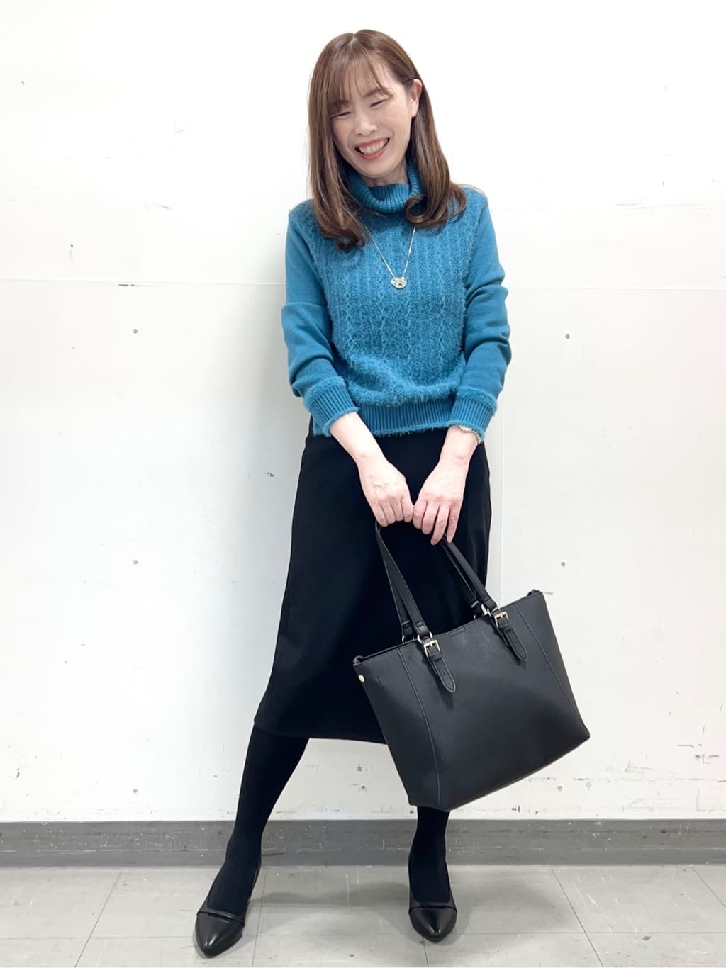 yuさんの「Reflect｜【すっきりシルエット／通勤におすすめ◎】キレイめジャージタイトスカート」を使ったコーディネート