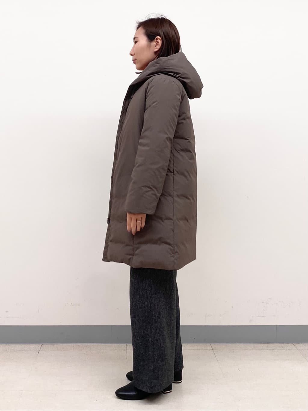YUKARIさんの「INDIVI｜【撥水／洗える】ステッチレス ロングダウンコート」を使ったコーディネート