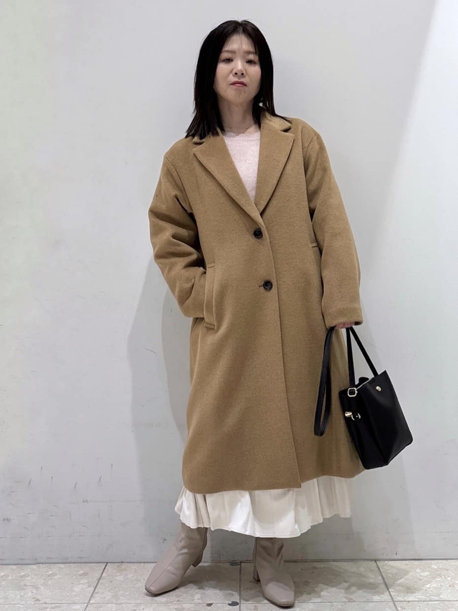 mameさんの「OPAQUE.CLIP｜カシミヤブレンドウールチェスターコート」を使ったコーディネート