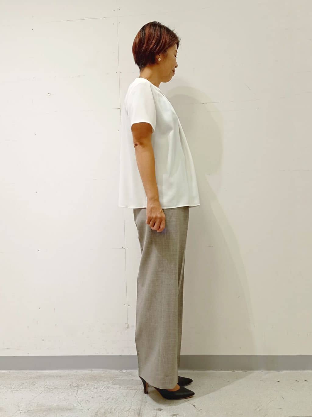 Kさんの「INDIVI｜【洗える／セットアップ可能】凹凸ストレッチ素材ダブルジャケット」を使ったコーディネート