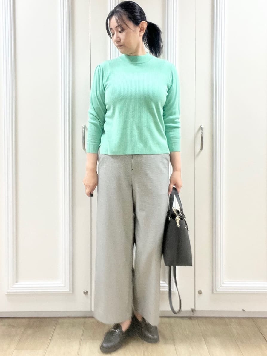 KAOさんの「Reflect｜【選べる5色／アンサンブル可】プチハイネックリブニット」を使ったコーディネート