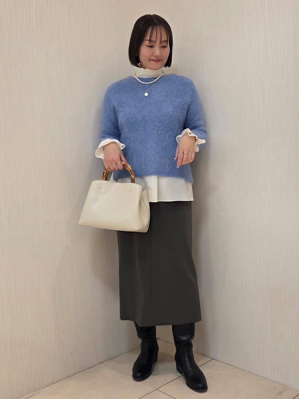 naokoさんの「UNTITLED｜【ゆったり】アルパカ混シャギーニット」を使ったコーディネート