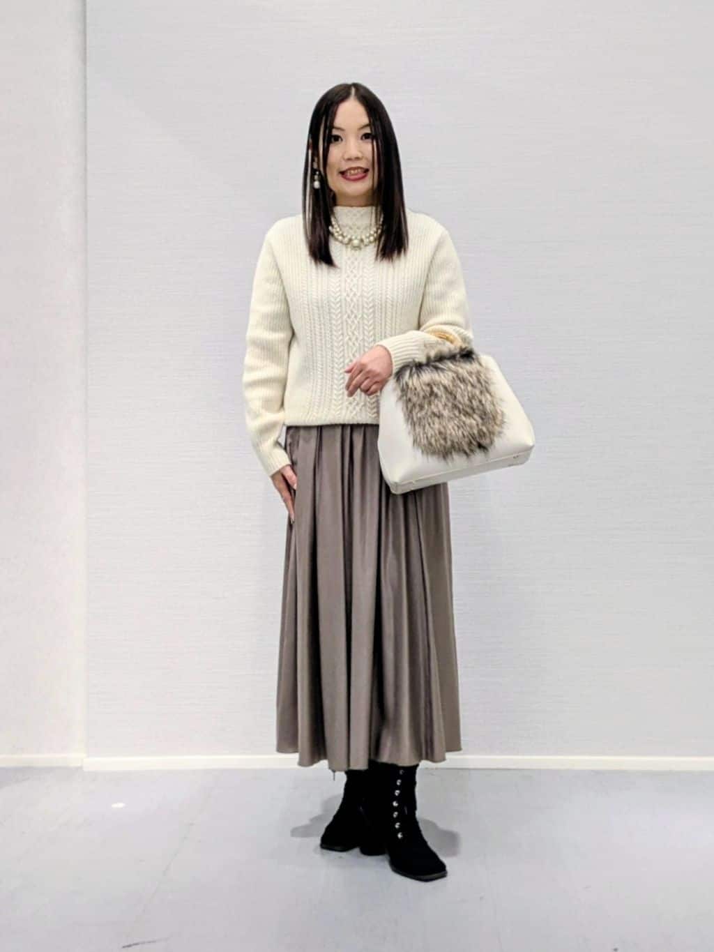 makkyさんの「UNTITLED｜【手洗い可／日本製】ケーブルニット」を使ったコーディネート