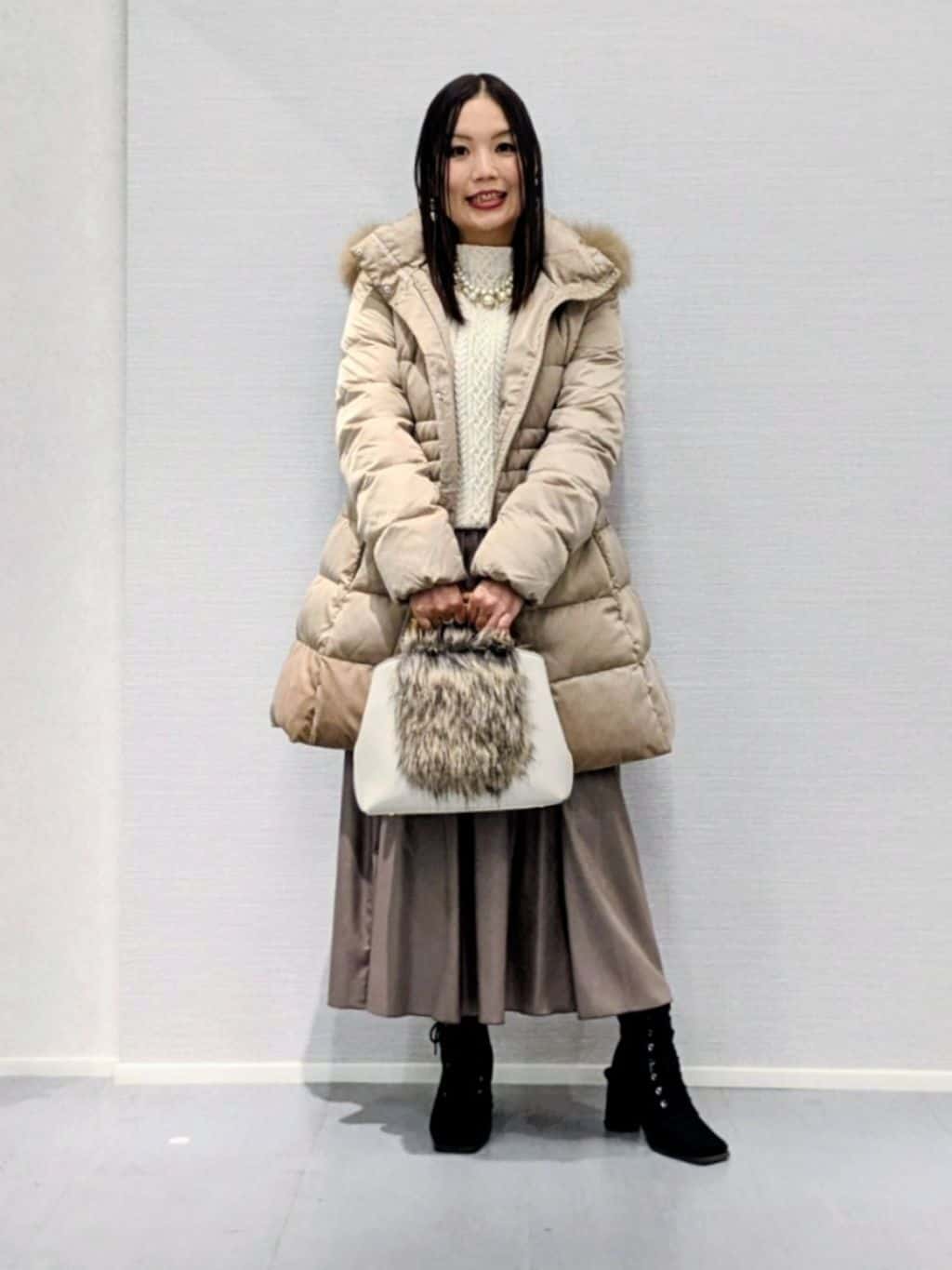 makkyさんの「UNTITLED｜【ミディ丈】ベルト付ダウンコート」を使ったコーディネート