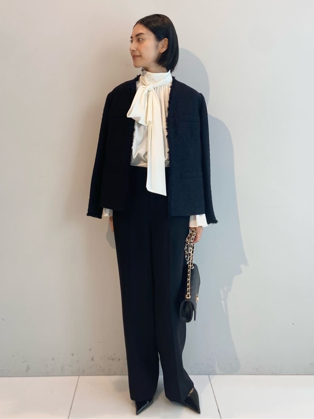 AYAさんの「UNTITLED｜【仕事着/スーツ】ファンシーツイード ジャケット」を使ったコーディネート