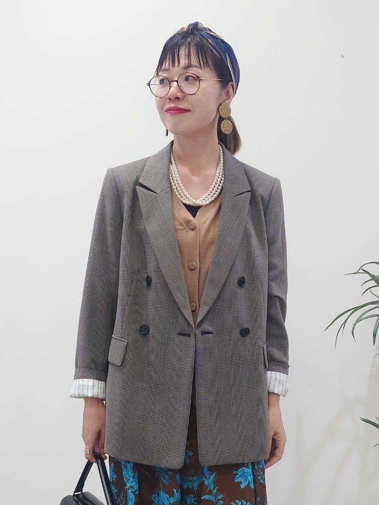 MUTSUKOさんの「UNTITLED｜【セットアップ可】ウールライク ダブルブレストジャケット」を使ったコーディネート