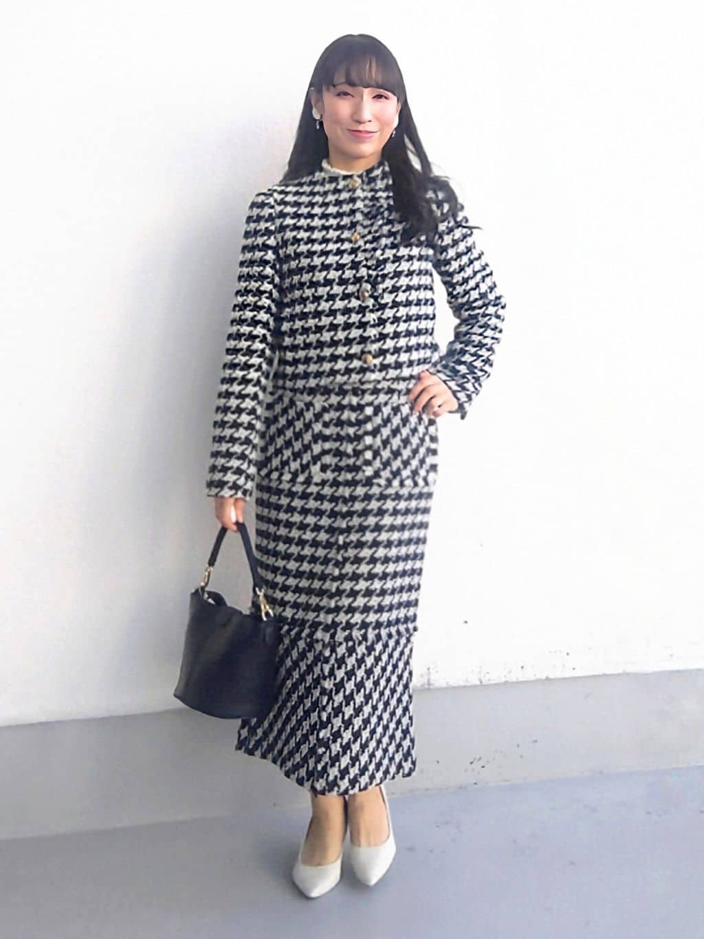 keinaさんの「SunaUna｜【COLLECTION LINE】ツイードラッフルジャケット」を使ったコーディネート