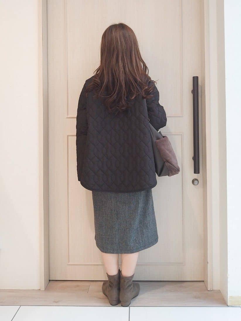 mi-saさんの「SHOO･LA･RUE｜【2点セット/洗濯機可】時短でコーデが決まる ジャンドレ+リブインナー」を使ったコーディネート