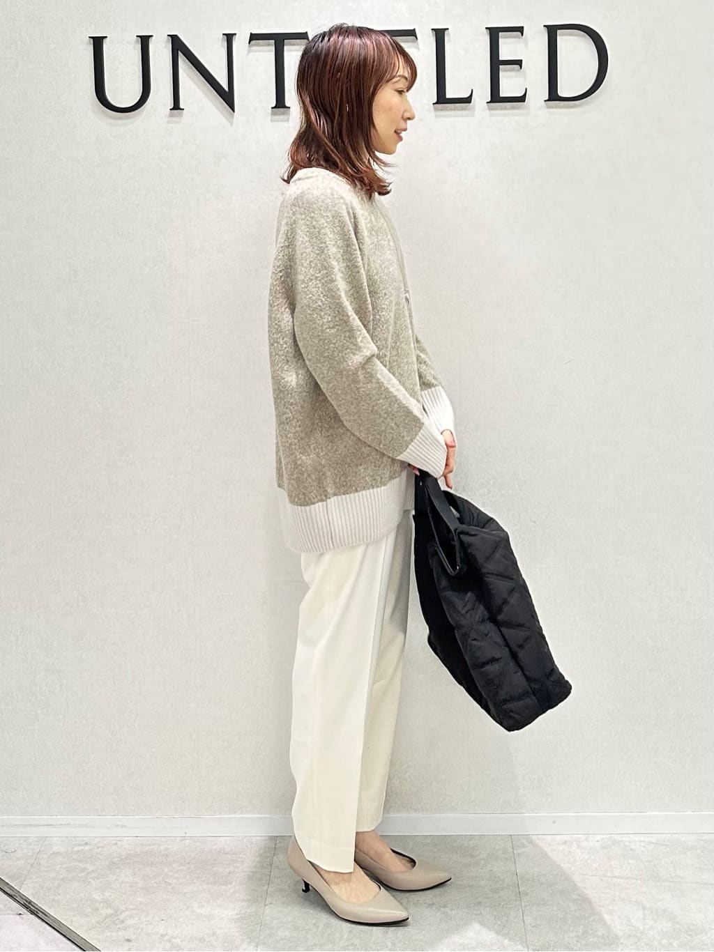 Miwaさんの「UNTITLED｜【重ね着もおすすめ/洗える】ウールカシミヤ クルーネックニット」を使ったコーディネート