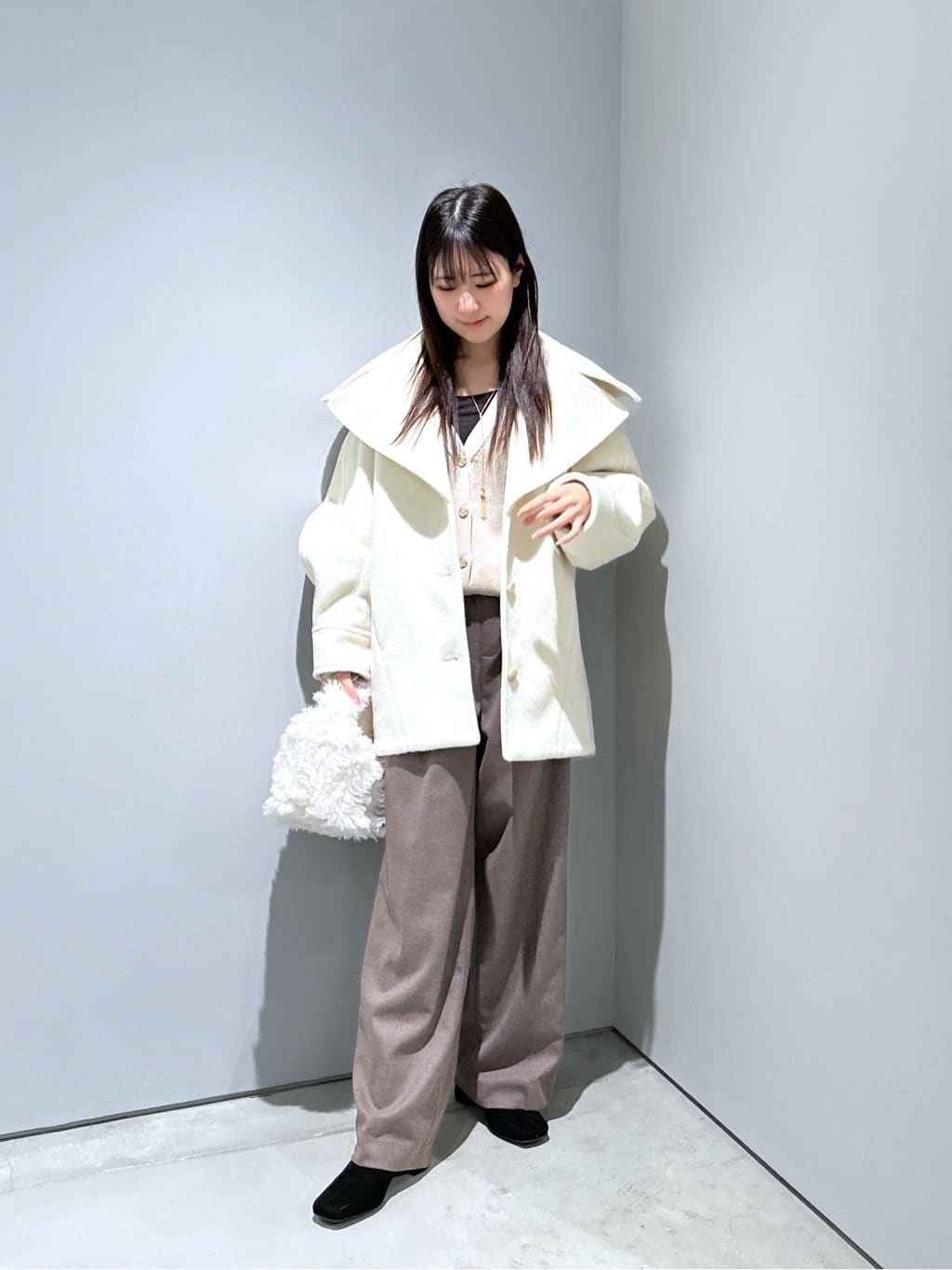 Renoさんの「INDIVI｜【再入荷】フォルムリブニットカーディガン」を使ったコーディネート