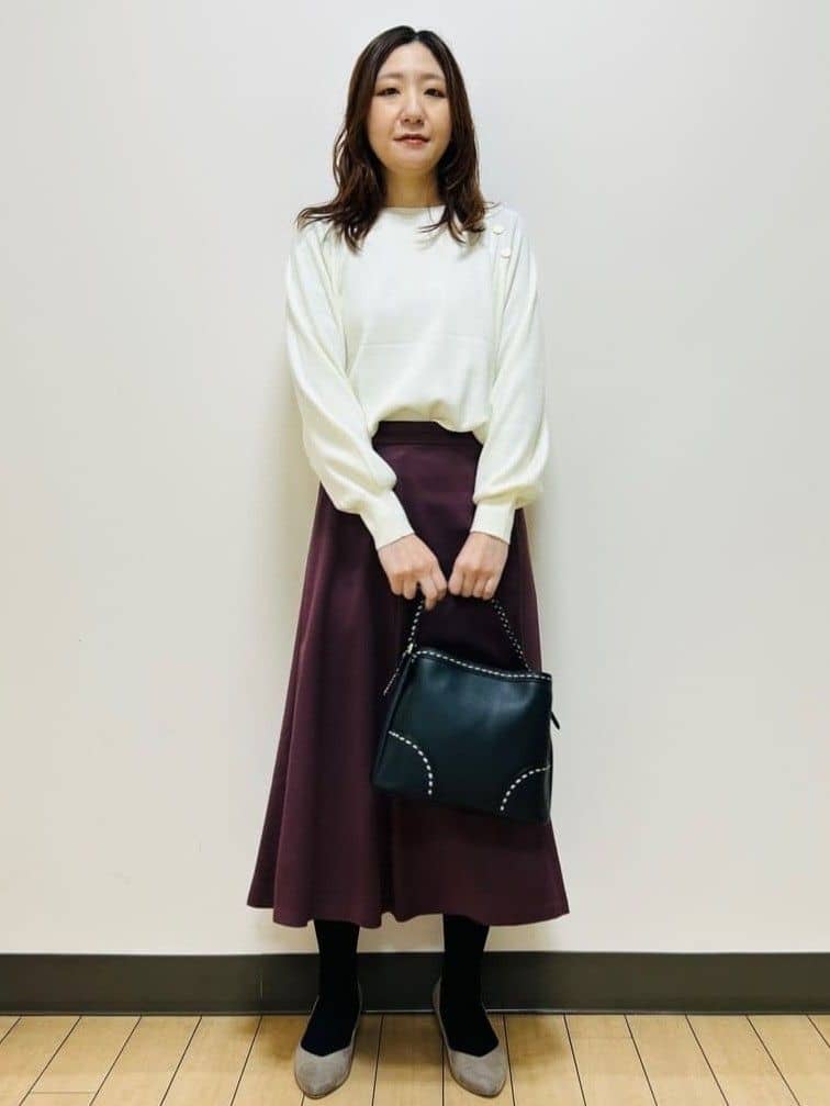 miiiさんの「Reflect｜【ゆったり着られる◎】ラグランスリーブニット」を使ったコーディネート