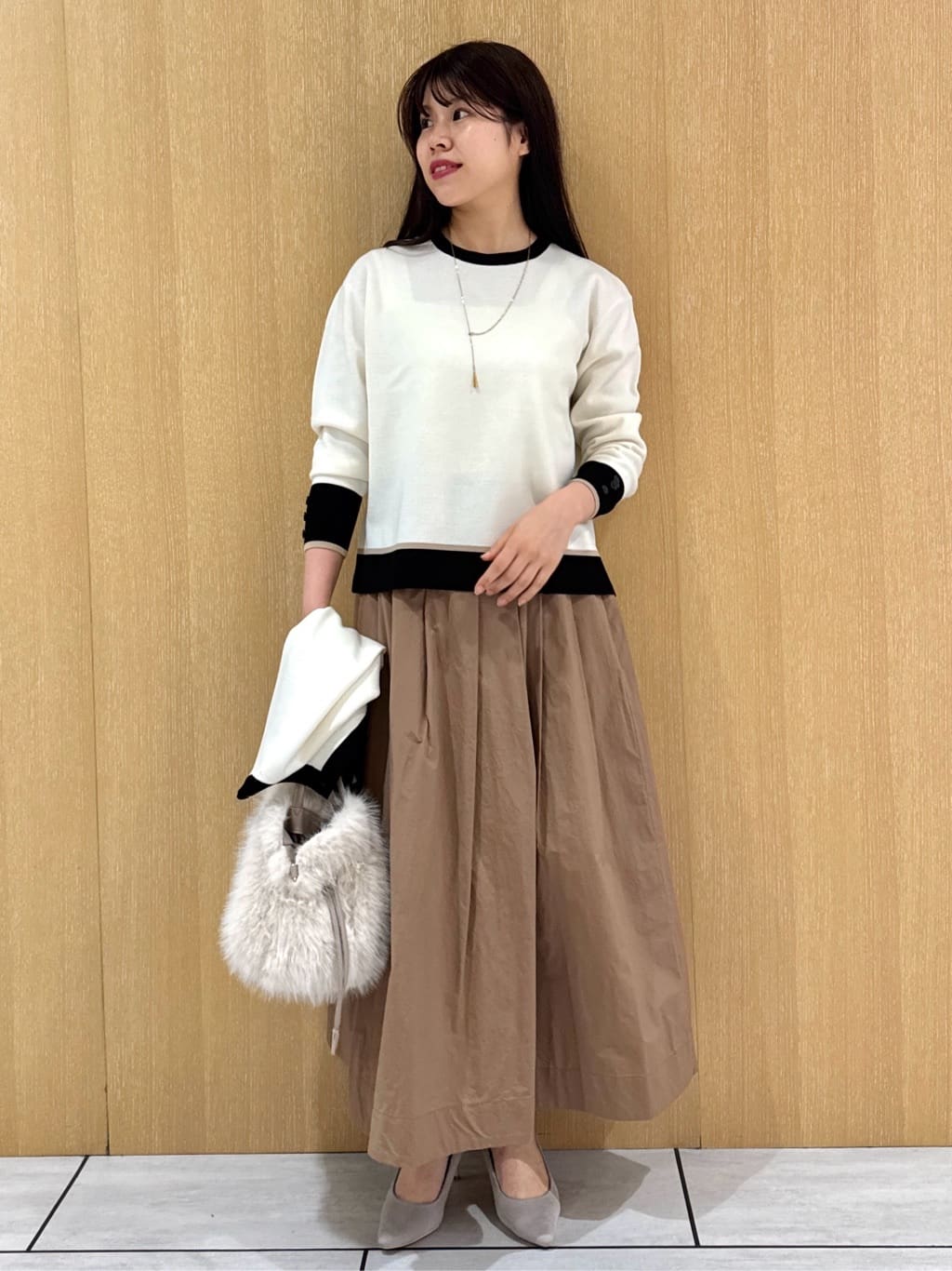 nanaさんの「UNTITLED｜【アンサンブル可/洗える】ウールミラノリブニット」を使ったコーディネート