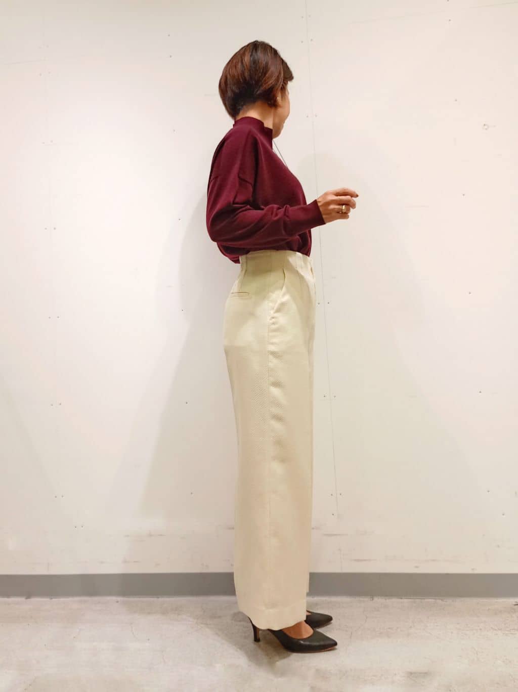 Kさんの「INDIVI｜【洗える／毛玉になりにくい】エクストラファインウール ハイネックニット」を使ったコーディネート