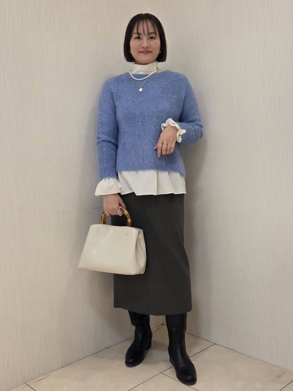 naokoさんの「UNTITLED｜【ゆったり】アルパカ混シャギーニット」を使ったコーディネート