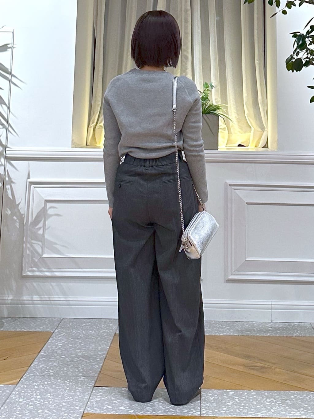 なべこさんの「DRESSTERIOR｜◆【ウォッシャブル】ラメコットンカシミヤニット」を使ったコーディネート