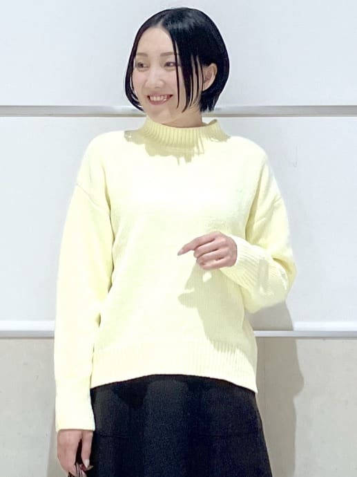 eriko さんの「Dessin｜【洗える】ハイネックベロアモールニット」を使ったコーディネート