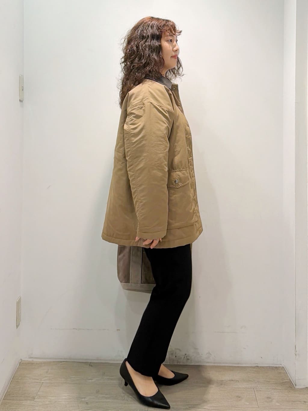 sumicaさんの「OPAQUE.CLIP｜《CLASSY掲載》ステンカラー中綿コート【洗濯機OK】」を使ったコーディネート