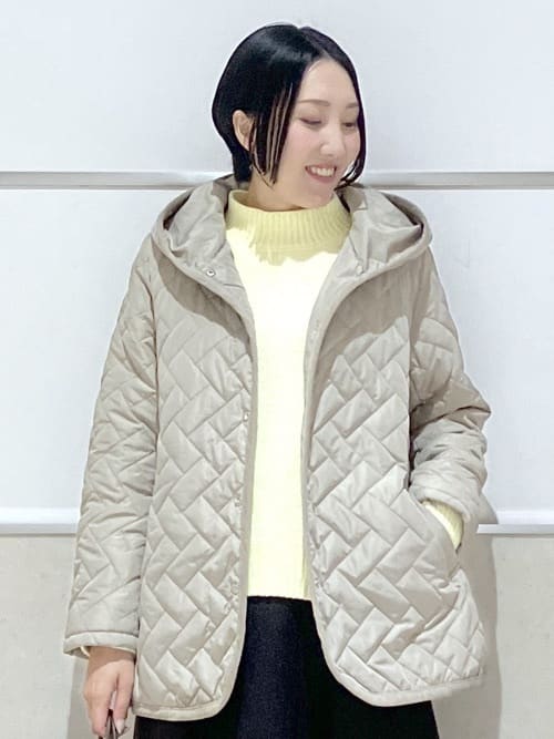 eriko さんの「Dessin｜【洗える】ハイネックベロアモールニット」を使ったコーディネート