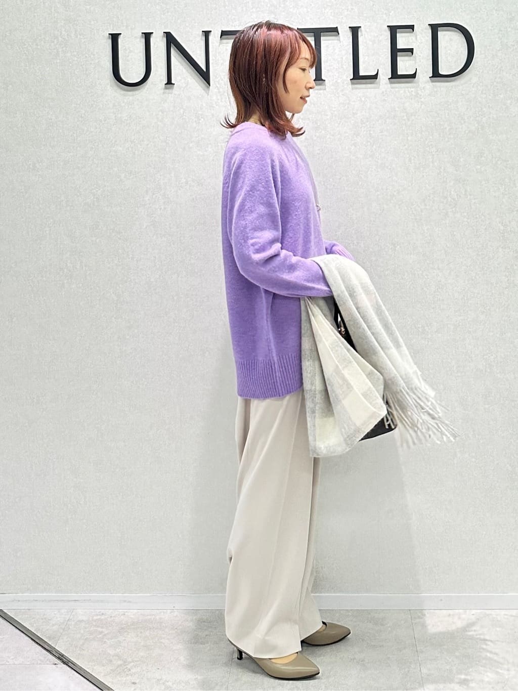 Miwaさんの「UNTITLED｜【日本製／通勤／フォーマル】カシミヤ混ノーカラーコート」を使ったコーディネート