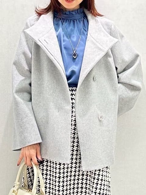 Miwaさんの「UNTITLED｜【着回しが効く／オンオフアウター】ウールショートコート」を使ったコーディネート