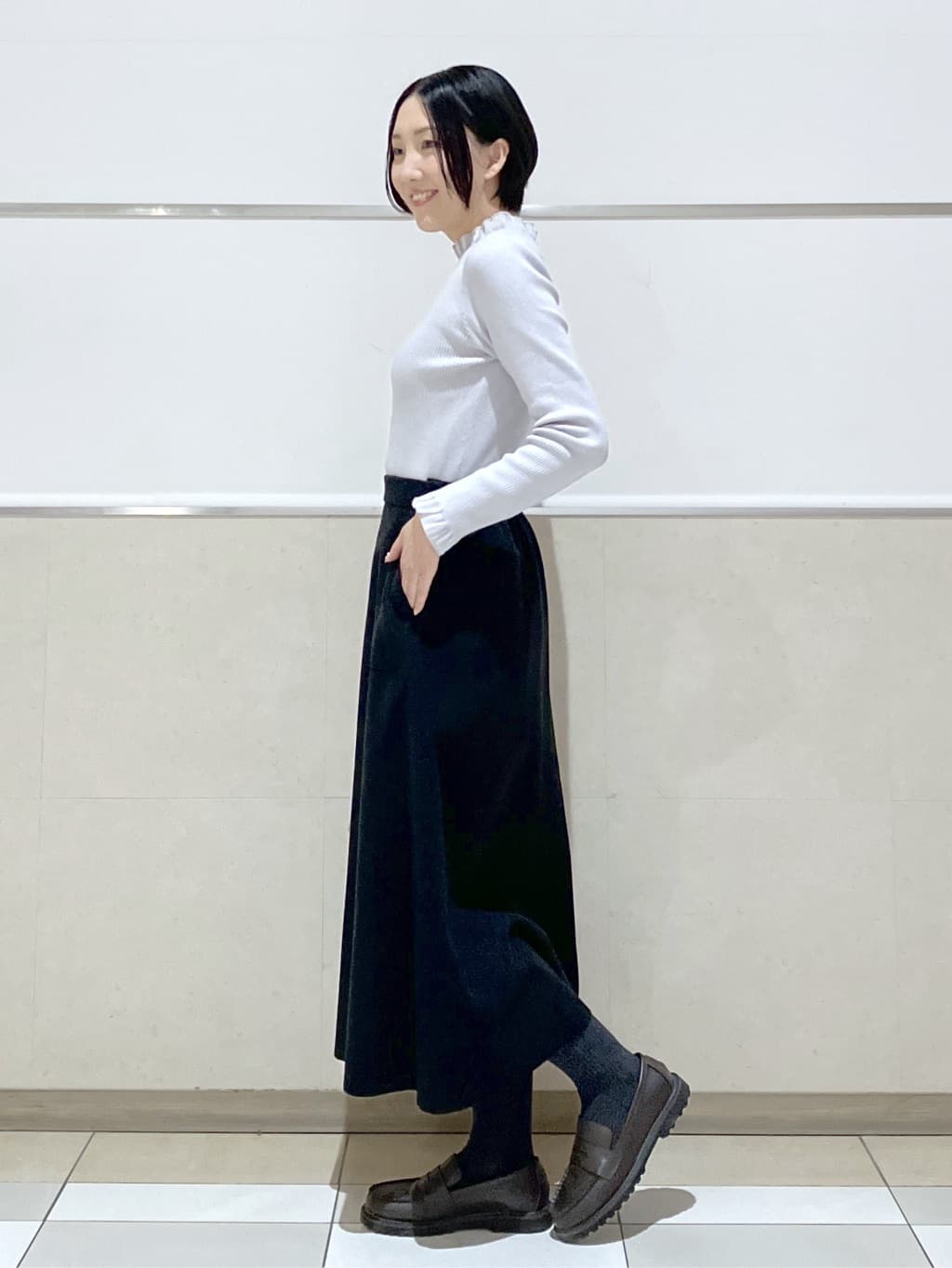 eriko さんの「Dessin｜【撥水・2WAY】ミュラーダウンコートミドル丈」を使ったコーディネート
