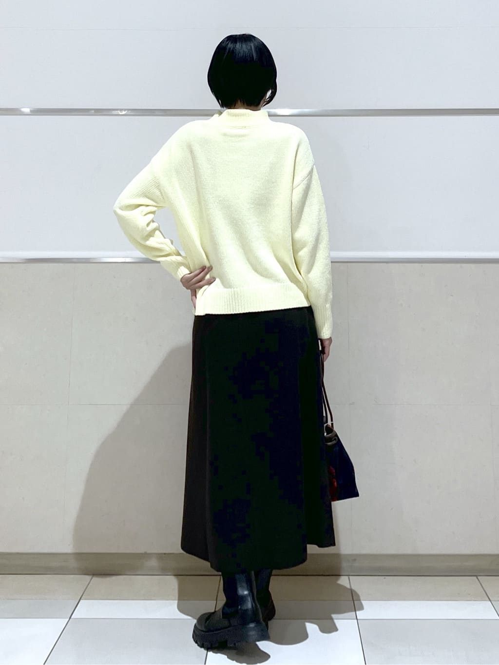 eriko さんの「Dessin｜【洗える】ハイネックベロアモールニット」を使ったコーディネート