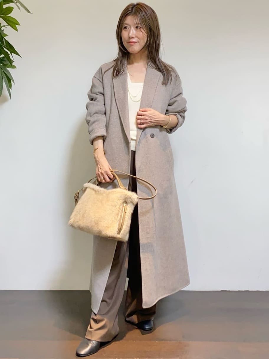 tomoさんの「UNTITLED｜【ロング丈/軽やか】テーラード　リバーコート」を使ったコーディネート