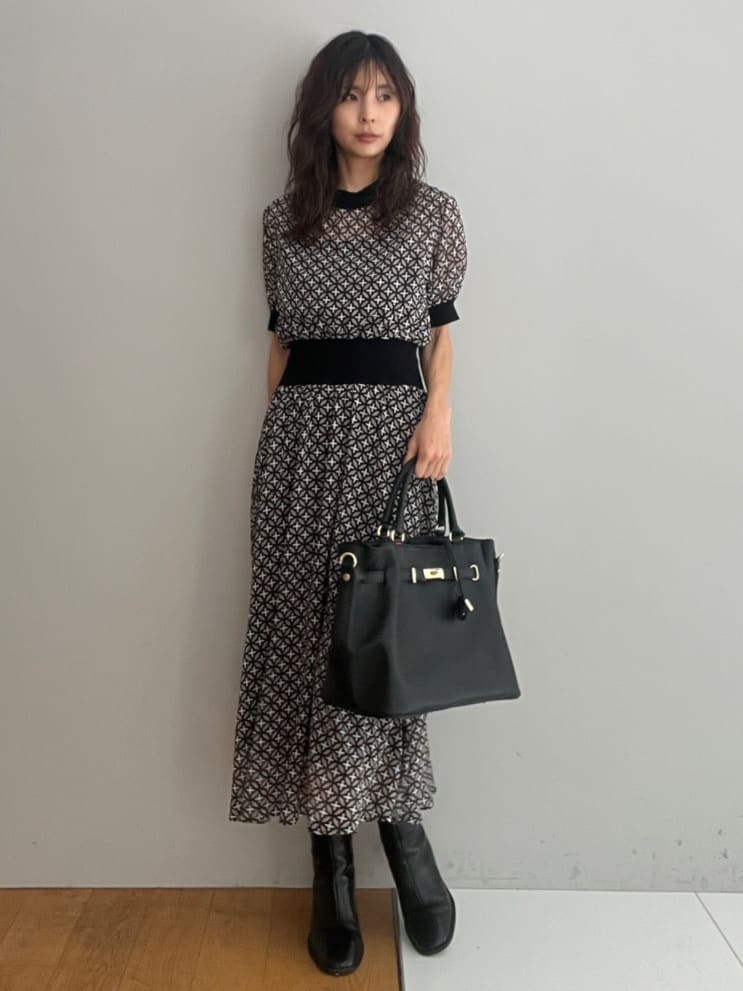 misaさんの「DRESSTERIOR｜【再入荷/otonaMUSE5月号掲載/ウォッシャブル】オーバーラップサークル シアードレス」を使ったコーディネート