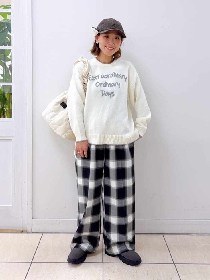 Osawaさんの「Dessin｜ボアイヤーフラップ付きキャップ」を使ったコーディネート