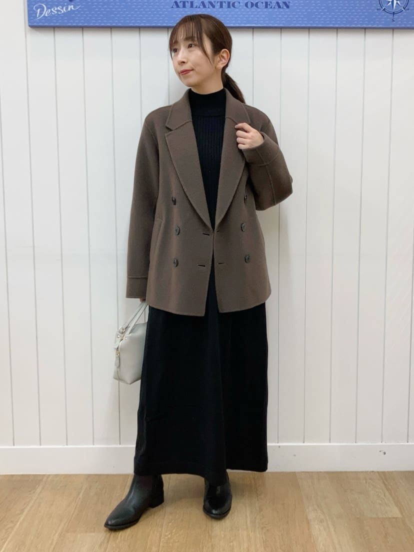 yoshiさんの「Dessin｜【2点セット・洗える】シャギーベストニットワンピース」を使ったコーディネート