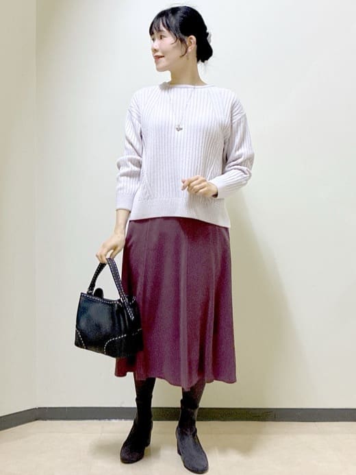  beni_gingerさんの「Reflect｜【ゆったり着られる◎】ワイドリブニットプルオーバー」を使ったコーディネート