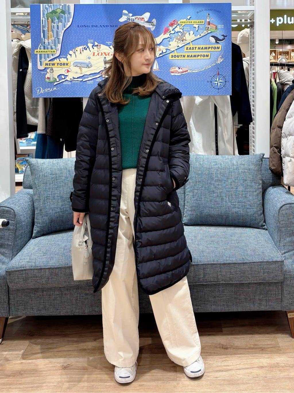 yuinaさんの「Dessin｜【撥水・2WAY】ミュラーダウンコートロング丈」を使ったコーディネート