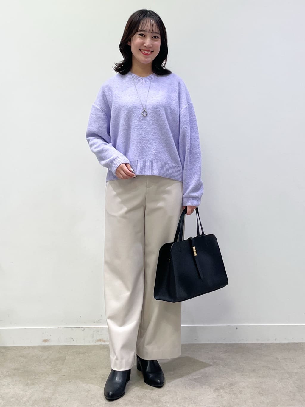 yukariさんの「Reflect｜【SS-4Lサイズ／選べる6色】テーラードカラーロングウール混コート」を使ったコーディネート