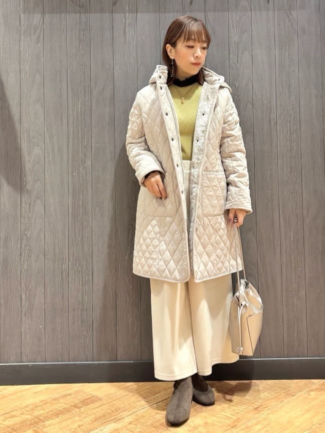 meiさんの「SHOO･LA･RUE｜【洗濯機可】美脚見え あったか圧縮ニット ガウチョパンツ」を使ったコーディネート