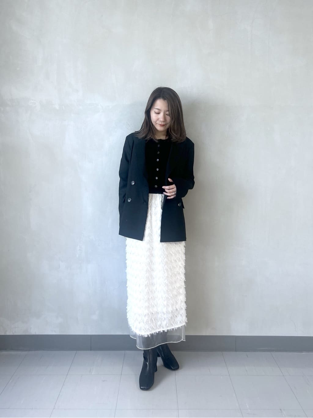takaさんの「INDIVI｜Comfy SET UP｜ダブルブレストジャケット【再入荷／セットアップ対応／通勤／カセット服】」を使ったコーディネート