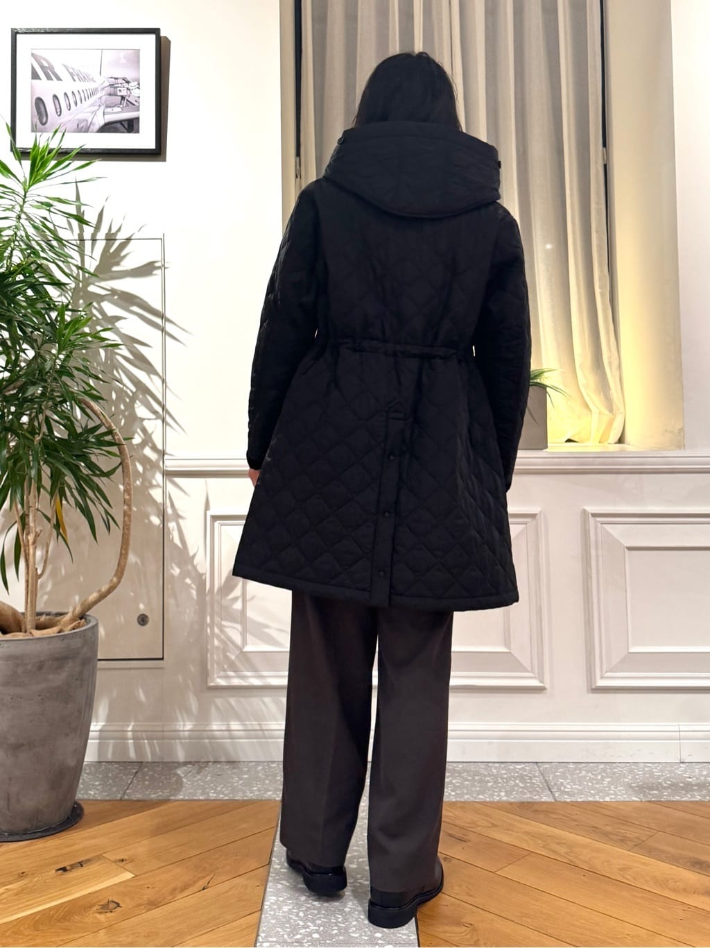 kawarataniさんの「DRESSTERIOR｜キルティング フーデット コート」を使ったコーディネート