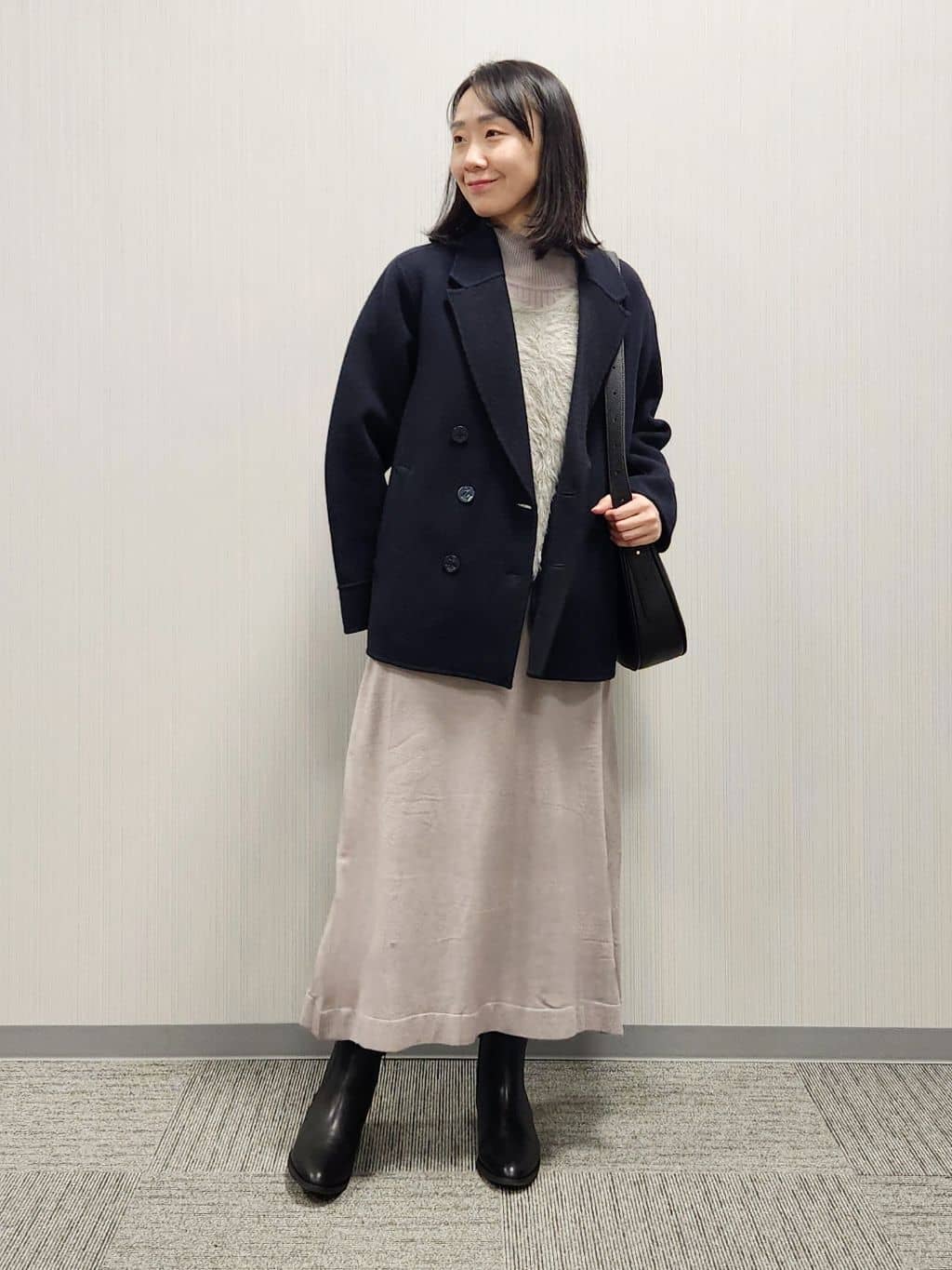 naraさんの「Dessin｜【洗える】ウール混リバーメルトンコート」を使ったコーディネート