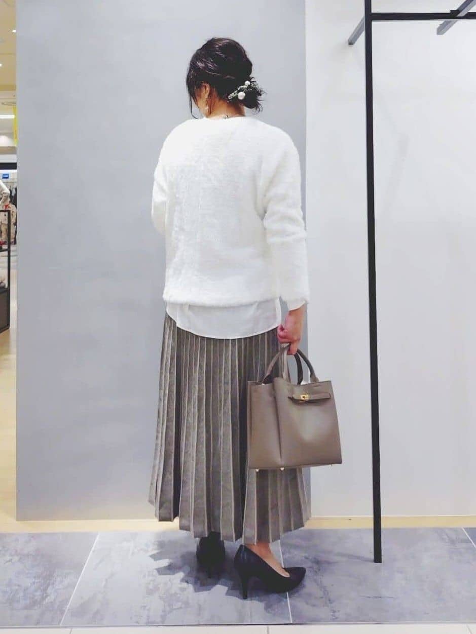 TOMOMIさんの「INDIVI｜【軽量／ウール混】ライトフォルム ロングコート」を使ったコーディネート